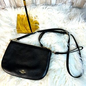 COACH Pebble Chelsea No E1780-56819 Women Leather Handbag Shoulder Bag BLACK